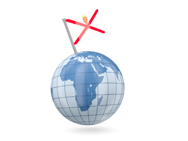 Earth with flag pin. Download flag icon of Jersey at PNG format