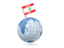 Lebanon. Earth with flag pin. Download icon.