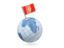 Montenegro. Earth with flag pin. Download icon.