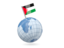 Palestinian territories. Earth with flag pin. Download icon.