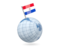 Paraguay. Earth with flag pin. Download icon.