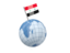 Syria. Earth with flag pin. Download icon.