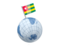 Togo. Earth with flag pin. Download icon.