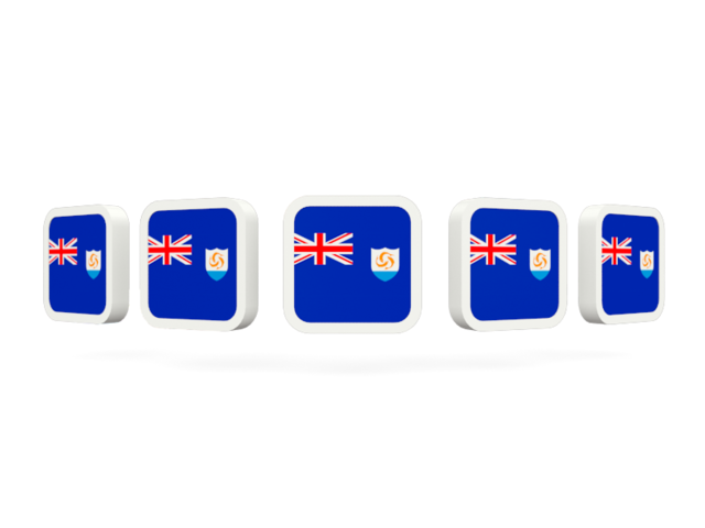 Five square icons. Download flag icon of Anguilla at PNG format