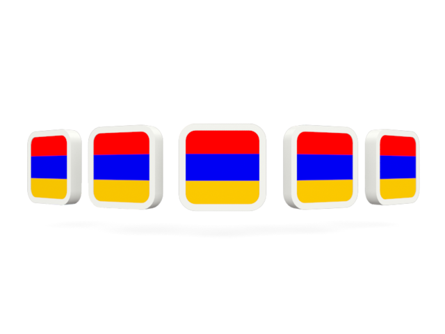 Five square icons. Download flag icon of Armenia at PNG format