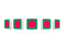 Бангладеш. Пять квадратных иконок. Скачать иконку.
