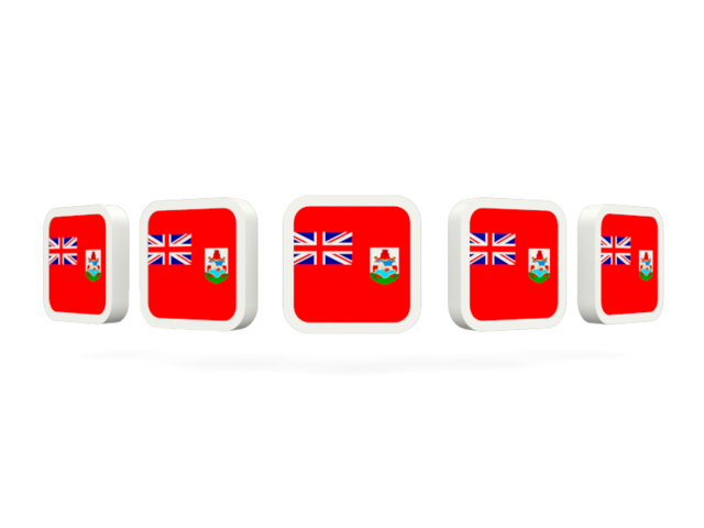 Five square icons. Download flag icon of Bermuda at PNG format