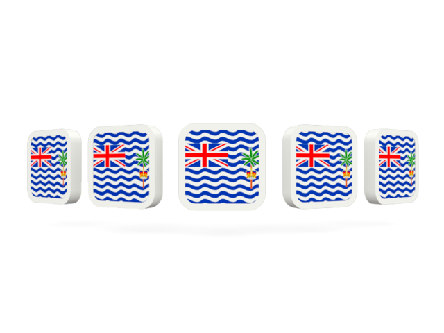 Five square icons. Download flag icon of British Indian Ocean Territory at PNG format