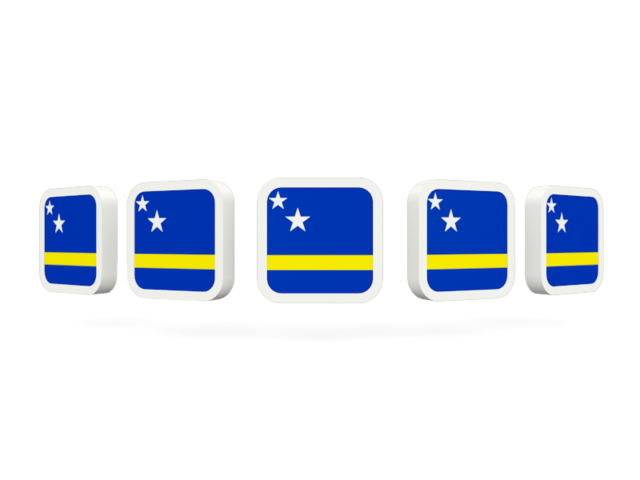 Five square icons. Download flag icon of Curacao at PNG format