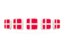 Дания. Пять квадратных иконок. Скачать иллюстрацию.