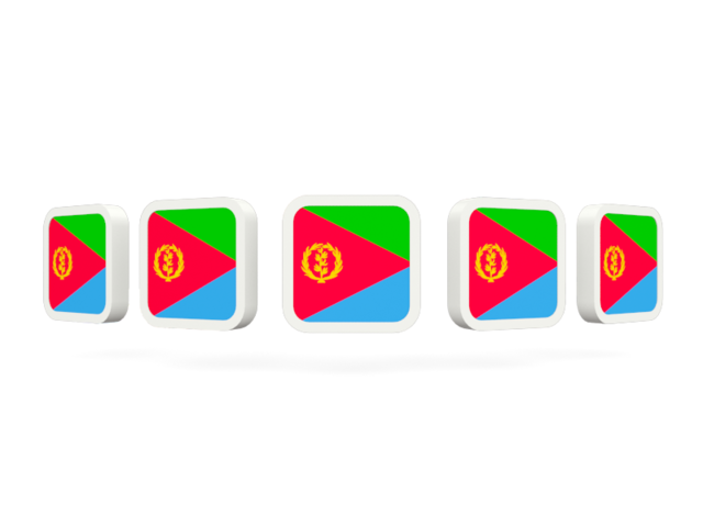Five square icons. Download flag icon of Eritrea at PNG format