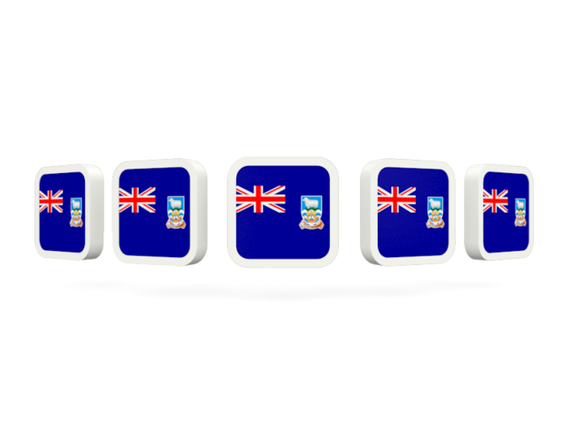 Five square icons. Download flag icon of Falkland Islands at PNG format