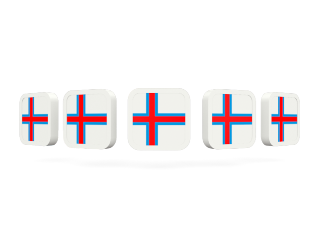 Five square icons. Download flag icon of Faroe Islands at PNG format