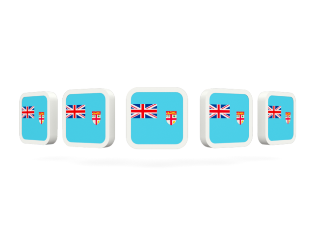 Five square icons. Download flag icon of Fiji at PNG format