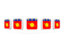 Гваделупа. Пять квадратных иконок. Скачать иконку.