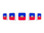 Гаити. Пять квадратных иконок. Скачать иллюстрацию.