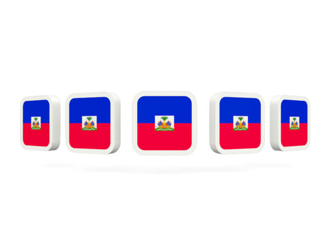 Five square icons. Download flag icon of Haiti at PNG format