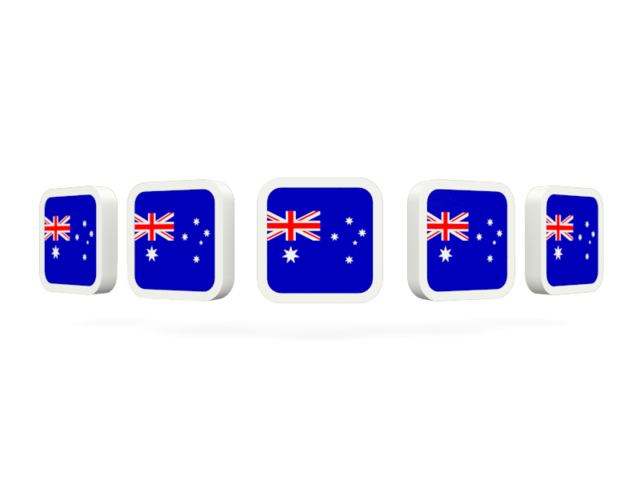 Five square icons. Download flag icon of Heard Island at PNG format