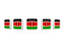 Kenya. Five square icons. Download icon.