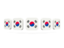 South Korea. Five square icons. Download icon.