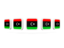 Libya. Five square icons. Download icon.