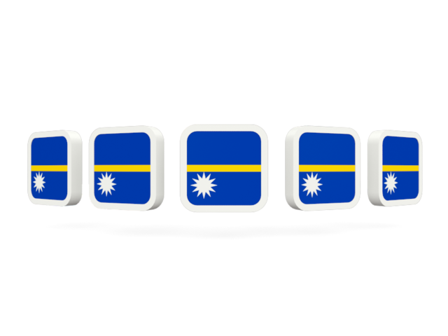 Five square icons. Download flag icon of Nauru at PNG format