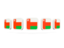 Оман. Пять квадратных иконок. Скачать иллюстрацию.