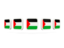 Palestinian territories. Five square icons. Download icon.