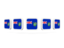 Острова Питкэрн. Пять квадратных иконок. Скачать иллюстрацию.