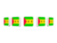 Sao Tome and Principe. Five square icons. Download icon.