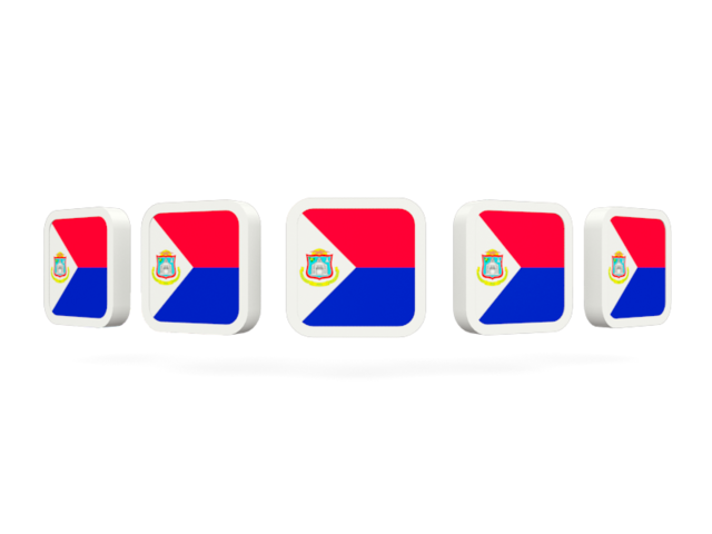 Five square icons. Download flag icon of Sint Maarten at PNG format