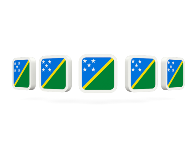 Five square icons. Download flag icon of Solomon Islands at PNG format