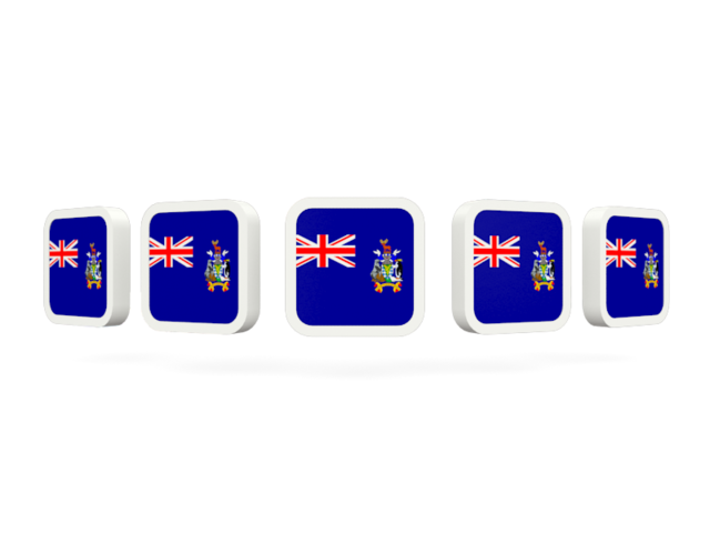 Пять квадратных иконок. Скачать флаг. Южная Георгия и Южные Сандвичевы острова
