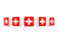 Switzerland. Five square icons. Download icon.