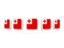 Tonga. Five square icons. Download icon.