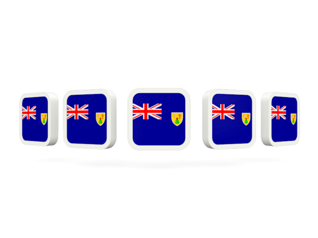 Five square icons. Download flag icon of Turks and Caicos Islands at PNG format