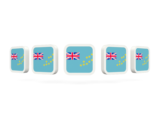 Five square icons. Download flag icon of Tuvalu at PNG format