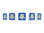 Flag of state of Connecticut. Five square icons. Download icon