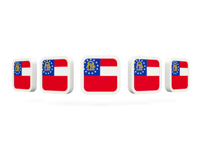Пять квадратных иконок. Загрузить иконку флага штата Джорджия