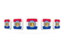 Flag of state of Missouri. Five square icons. Download icon