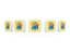 Flag of state of New Jersey. Five square icons. Download icon
