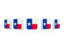 Flag of state of Texas. Five square icons. Download icon