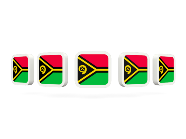 Five square icons. Download flag icon of Vanuatu at PNG format
