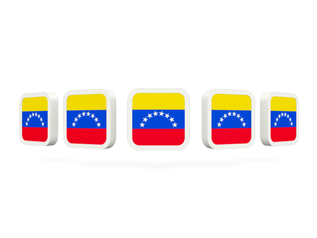 Five square icons. Download flag icon of Venezuela at PNG format