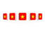 Вьетнам. Пять квадратных иконок. Скачать иконку.
