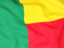 Benin. Flag background. Download icon.