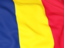 Chad. Flag background. Download icon.