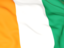 Cote d'Ivoire. Flag background. Download icon.