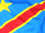 Democratic Republic of the Congo. Flag background. Download icon.