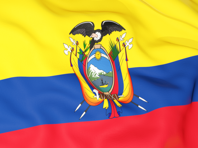 Flag background. Illustration of flag of Ecuador